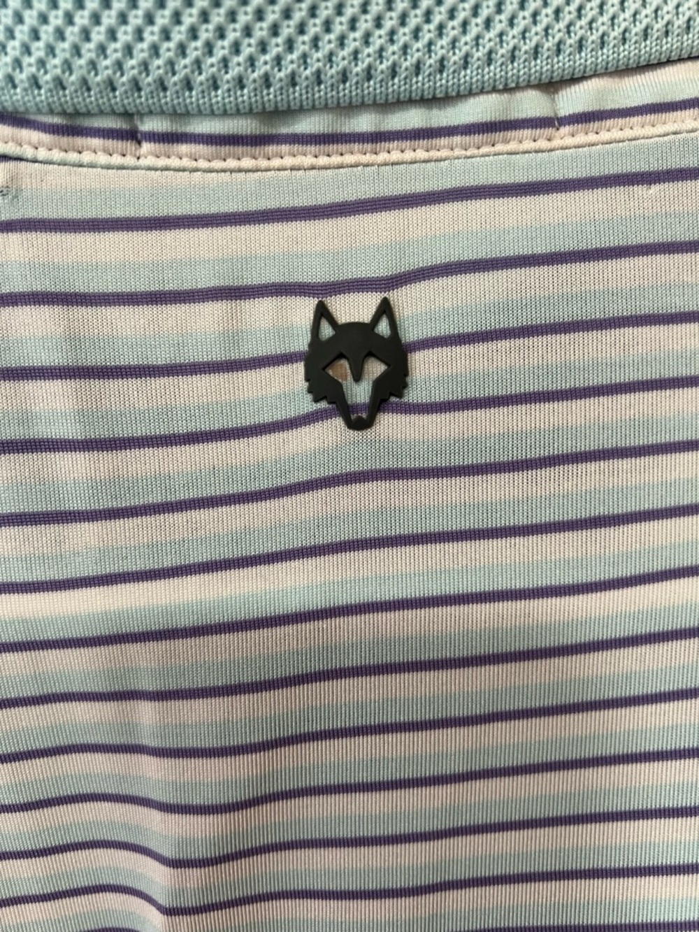 Greyson Men’s Light Blue Striped Performance Golf Polo Size Large - Picture 10 of 10
